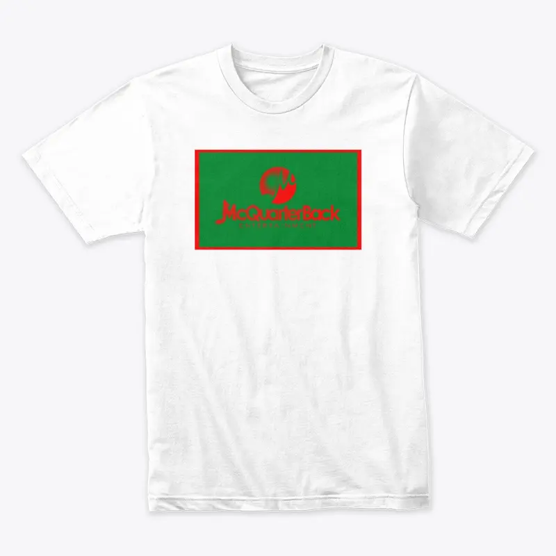 McQuarterBack Green and Red Logo Shirt