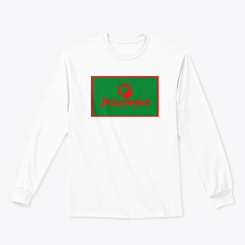 McQuarterBack Green and Red Logo Shirt