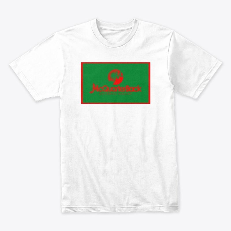 McQuarterBack Green and Red Logo Shirt